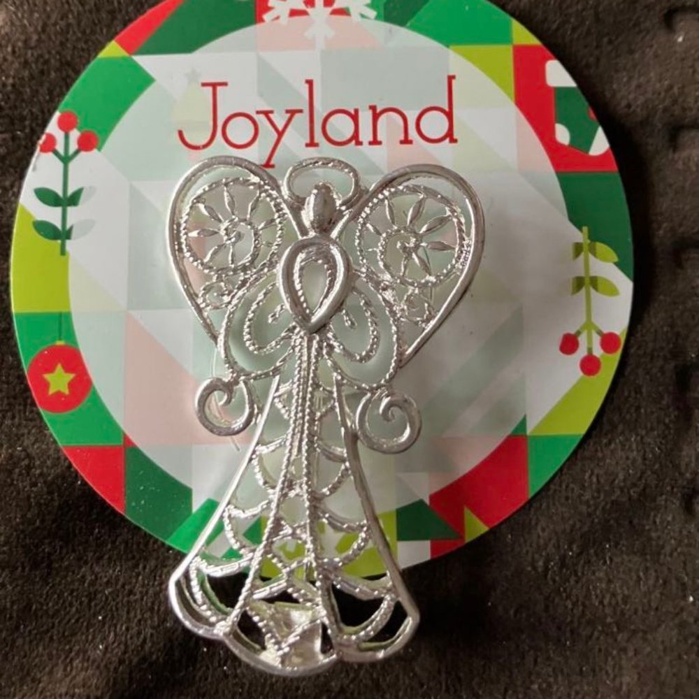 Silvertone Angel Pin